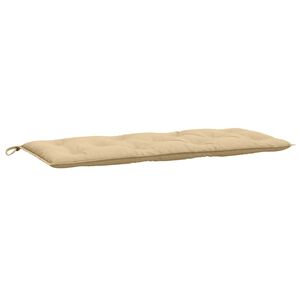 vidaXL Cuscino per Panca da Giardino Beige M&eacute;lange 120x50x7cm Tessuto