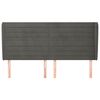 vidaXL Testiera ad Orecchio GrigioScuro 183x23x118/128cm in Velluto