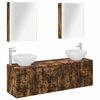 vidaXL Set di Armadi da Bagno 5 pcs Rovere Fumo Legno ingegnerizzato