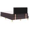 vidaXL Letto a Sorgente LED con led Marrone Scuro 120 x 190 cm Tessuto