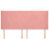 vidaXL Testiera ad Orecchio Rosa 203x16x118/128 cm in Velluto