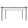 vidaXL Pergola da Giardino con Tetto Retrattile 4x3 m Crema