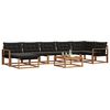 vidaXL Set di divani da esterno con cuscino 22 pcs Naturale e Nero