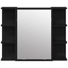 vidaXL Set di mobili per il bagno 4 pcs Nero 30 x 30 x 179.5 cm