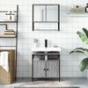 vidaXL Set Mobili da Bagno 2 pz Grigio Sonoma in Legno Multistrato