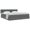 vidaXL Letto con contenitore e materasso Grigio scuro 200 x 200 cm