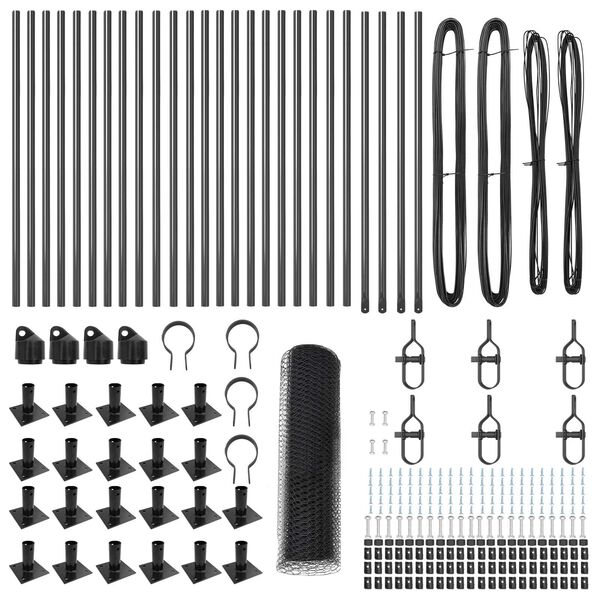 vidaXL Palo della recinzione Grigio 50 x 0,5 m (25 mm rete)