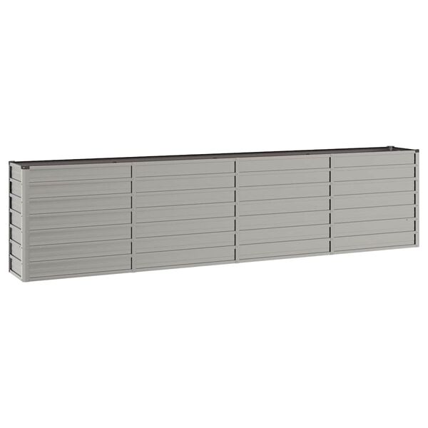 vidaXL Letto Rialzato da Giardino Ruggine 320x40x77 cm Acciaio Corten