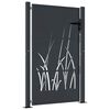 vidaXL Cancello da giardino antracite 100x150 cm in acciaio design erba