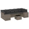 vidaXL Set Divano da Giardino 8 pz con Cuscini Grigio in Polyrattan