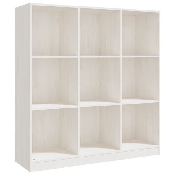 vidaXL Libreria/Divisorio Bianco 104x33,5x110 cm in Massello di Pino