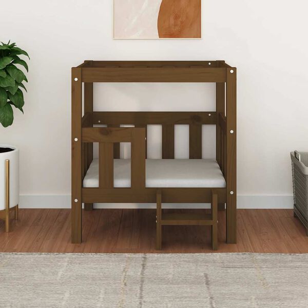 vidaXL Cuccia per Cani Ambra 65,5x50,5x70 cm in Legno Massello di Pino