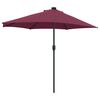 vidaXL Ombrello da giardino Rosso Bordeaux 294 x 150 x 224 cm