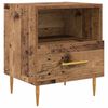 vidaXL Comodino con cassetto 2 pcs Legno vecchio 40 x 35 x 47,5 cm