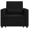 vidaXL Divano Letto Singolo con ruote Nero 90 x 165 x 87 cm Tessuto