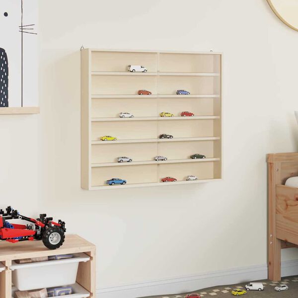 vidaXL Vetrina a muro Beige 60 x 8,5 x 54 cm Legno compensato