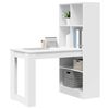 vidaXL Scrivania Bianco 122 x 67 x 145 cm Legno multistrato