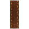 vidaXL Tappeto Runner FLORNES Tessuto Marrone Zigzag 67 x 150 cm PP