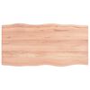 vidaXL Piano Tavolo Marrone Chiaro 100x50x(2-4) cm Rovere Non Trattato