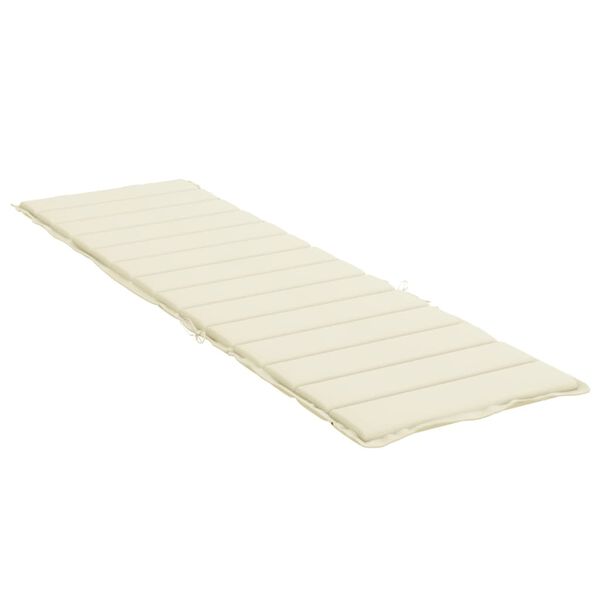 vidaXL Cuscino per Lettino Crema 200x70x3 cm in Tessuto Oxford