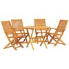 vidaXL Set da Pranzo per Giardino 5 pcs Marrone