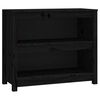 vidaXL Libreria Nera 80x35x68 cm in Legno Massello di Pino