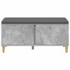 vidaXL Panca per ingresso con cuscino Grigio cemento 60 x 38 x 46 cm