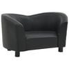 vidaXL Divano per Cani Nero 67x41x39 cm in Similpelle