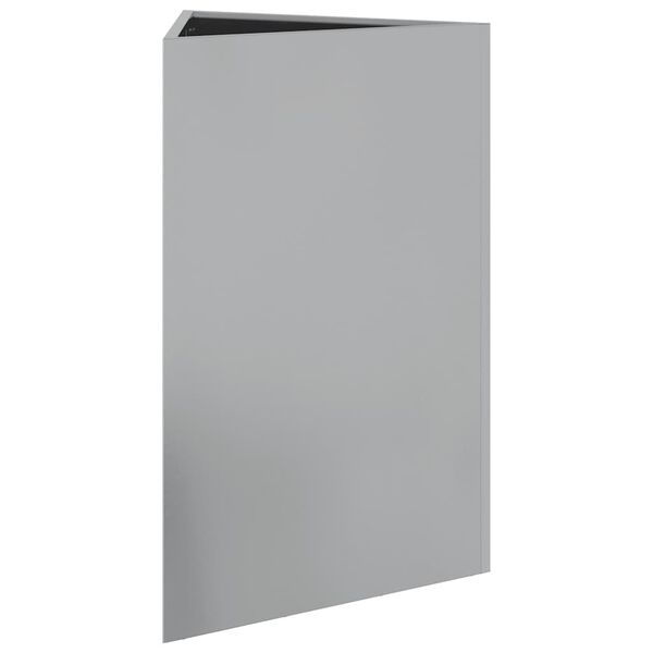 vidaXL Fioriera da Giardino Triangolare 50x43x75 cm Acciaio Zincato