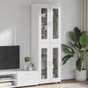 vidaXL Credenza con lo scaffale FLORIN Bianco Lucido 60 x 35 x 182 cm