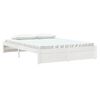vidaXL Giroletto Bianco in Legno Massello 150x200 cm King Size