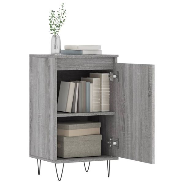 vidaXL Credenze 2 pz Grigio Sonoma 40x35x70 cm in Legno Multistrato