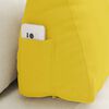 vidaXL Cuscino per Schiena Giallo Chiaro 60 x 20 x 50 cm Tessuto