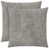 vidaXL Cuscino HEERLEN 2 pz Grigio Chiaro Fleece in microfibra