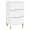 vidaXL Comodino Bianco 40x35x70 cm in Legno Multistrato