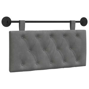 vidaXL Testiera sospesa Con luce LED Grigio Scuro Velluto