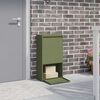 vidaXL Cassetta per pacchi Verde oliva 44 x 22 x 82 cm Acciaio
