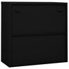 vidaXL Armadio per Ufficio Anta Scorrevole Nero 90x40x90cm Acciaio