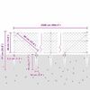 vidaXL Palo della recinzione Argento 25 x 0,4 m (rete 60 x 60 mm)