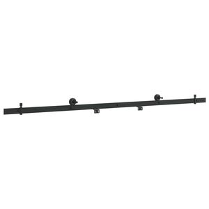 vidaXL Kit di ferramenta per porta scorrevole 200 cm Acciaio Nero