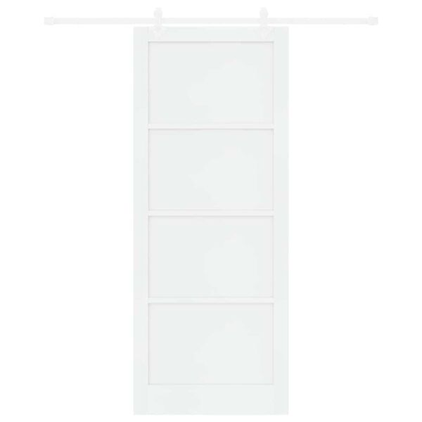 vidaXL Porta scorrevole Bianco 93 x 232 cm Pino massello
