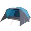 vidaXL Tenda da Campeggio con Portico per 4 Persone Blu Impermeabile