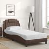 vidaXL Letto Viana con Materasso Marrone 80x200 cm in Similpelle