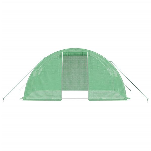vidaXL Serra con Telaio in Acciaio Verde 8 m&sup2; 4x2x2 m