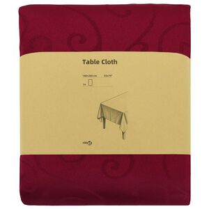 vidaXL Tovaglia da Tavolo 5 pz Rettangolare Rosso Vino 140 x 200 cm