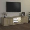 vidaXL Mobile Porta TV con Luci LED Rovere Sonoma 140x40x36 cm