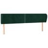 vidaXL Testiera ad Orecchio Verde Scuro 183x23x78/88 cm in Velluto