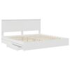 vidaXL Letto con Contenitore Bianco 200 x 200 cm Legno multistrato