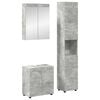 vidaXL Set di mobili per il bagno TULUM 3 pz Grigio cemento