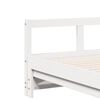 vidaXL Divano Letto con Rotelle e Materasso Bianco 90x200cm Legno Pino